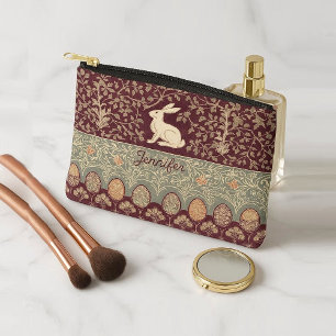 Art Nouveau Osterhase Dekorative Eier Burgunderrot Zubehörtasche