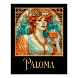 Art Nouveau Paloma Poster
