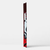 ART NOUVEAU PAN , RED SCHWARZ-WEISS DAMASK Case-Mate iPhone HÜLLE (Rückseite / Rechts)