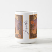 Art Nouveau Paris Eiffelturm Individuelle Name Kaffeetasse (Mittel)