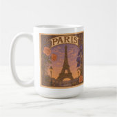 Art Nouveau Paris Eiffelturm Individuelle Name Kaffeetasse (Links)