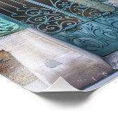 Art Nouveau Paris Tür Sonnenblumen Nr. 14 - Fotodruck (Ecke)