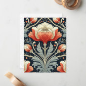 Art Nouveau Pattern Mitteilungskarte (Vorderseite/Rückseite Beispiel)