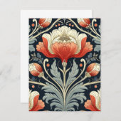 Art Nouveau Pattern Mitteilungskarte (Vorne/Hinten)
