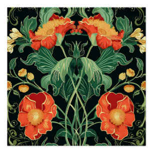 Art Nouveau Pattern Poster