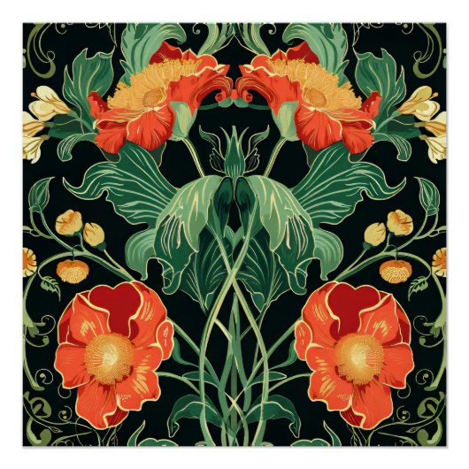 Art Nouveau Pattern Poster (Vorderseite)