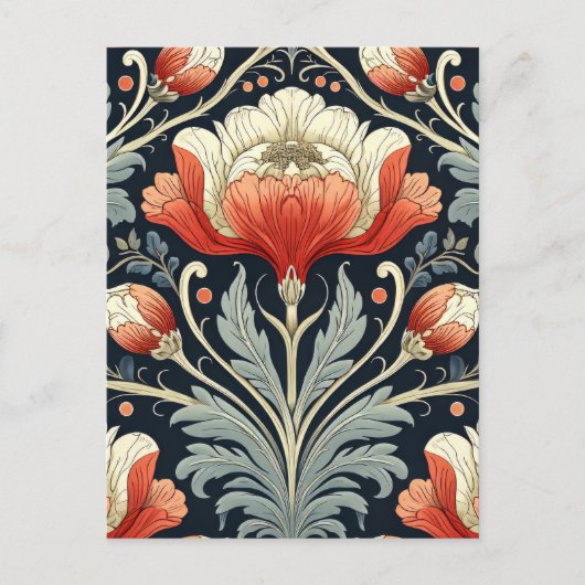 Art Nouveau Pattern Postkarte (Vorderseite)