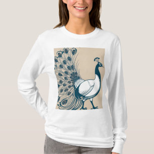 Art Nouveau Peacock Blüh T-Shirt