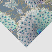 Art Nouveau Peacock Butterfly Navy Deko Decoupage Seidenpapier (Ausschnitt)