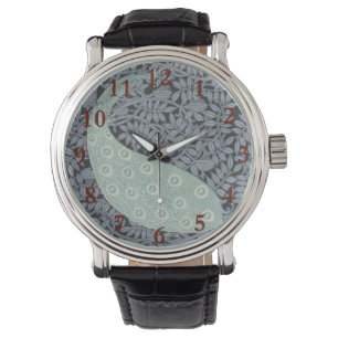 Art Nouveau Peacock Classic Vintag Bird Armbanduhr
