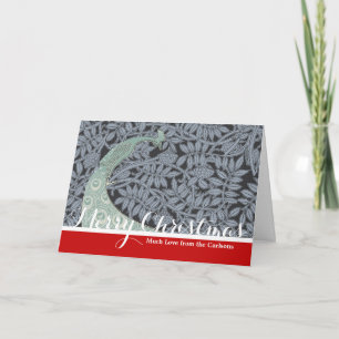 Art Nouveau Peacock Classic Vintag Bird Feiertagskarte