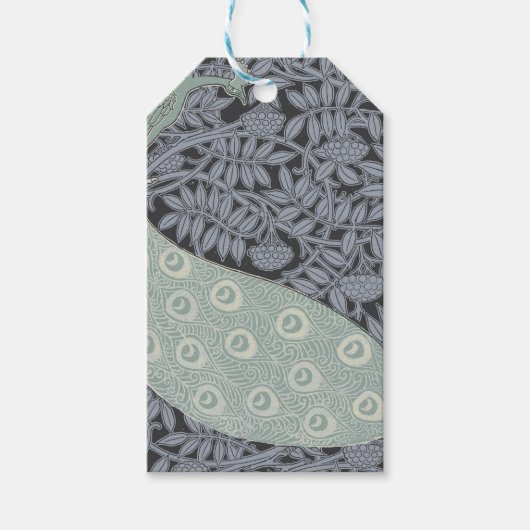 Art Nouveau Peacock Classic Vintag Bird Geschenkanhänger (Vorderseite)