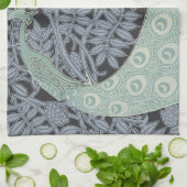 Art Nouveau Peacock Classic Vintag Bird Geschirrtuch (Gefaltet)