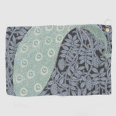Art Nouveau Peacock Classic Vintag Bird Golfhandtuch (Horizontal)