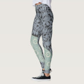 Art Nouveau Peacock Classic Vintag Bird Leggings (Links)