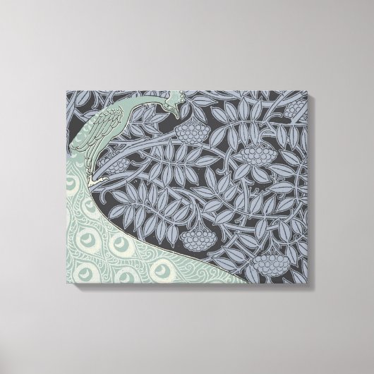 Art Nouveau Peacock Classic Vintag Bird Leinwanddruck (Vorderseite)