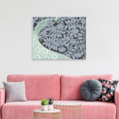 Art Nouveau Peacock Classic Vintag Bird Leinwanddruck (Insitu (Wohnzimmer))