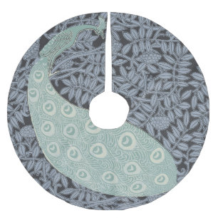 Art Nouveau Peacock Classic Vintag Bird Polyester Weihnachtsbaumdecke