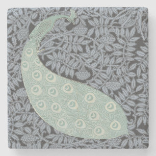 Art Nouveau Peacock Classic Vintag Bird Steinuntersetzer