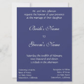 Art Nouveau Peacock Feather Wedding Einladung (Rückseite)