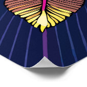 Art Nouveau Peacock Glamour Poster (Ecke)