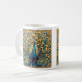 Art Nouveau Peacock Kaffeetasse (Vorderseite Links)