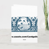 Art Nouveau Peacock Karte (Rückseite)