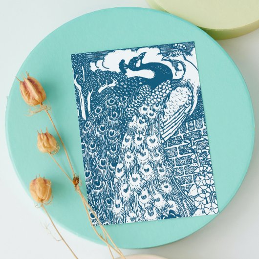 Art Nouveau Peacock Karte