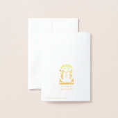 Art Nouveau Peacock Ladys Folienkarte (Rückseite mit Umschlag)