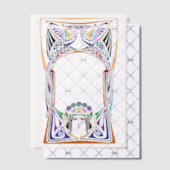 Art Nouveau Peacock Ladys Pergament Einladungen (Versetzt (Einladung))