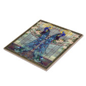 Art Nouveau Peacock Lovebirds Rose Ristorante da V Fliese (Seite)