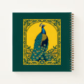 Art Nouveau Peacock Notizblock (Rückseite)