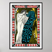 Art Nouveau Peacock Poster von Will H. Bradley (Vorne)