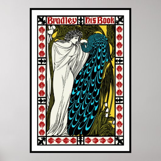Art Nouveau Peacock Poster von Will H. Bradley (Vorne)
