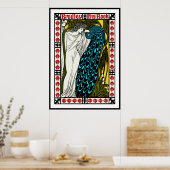 Art Nouveau Peacock Poster von Will H. Bradley (Küche)