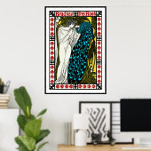 Art Nouveau Peacock Poster von Will H. Bradley (Heimbüro)