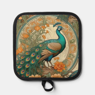 Art Nouveau Peacock Pot Holder Topflappen