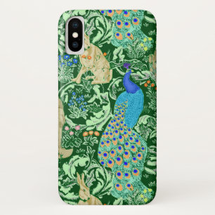 Art Nouveau Peacock Print, Cobalt Blue & Green Case-Mate iPhone Hülle