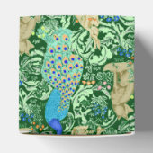 Art Nouveau Peacock Print, Cobalt Blue & Green Geschenkschachtel (Oben)