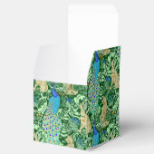 Art Nouveau Peacock Print, Cobalt Blue & Green Geschenkschachtel (Geöffnet)