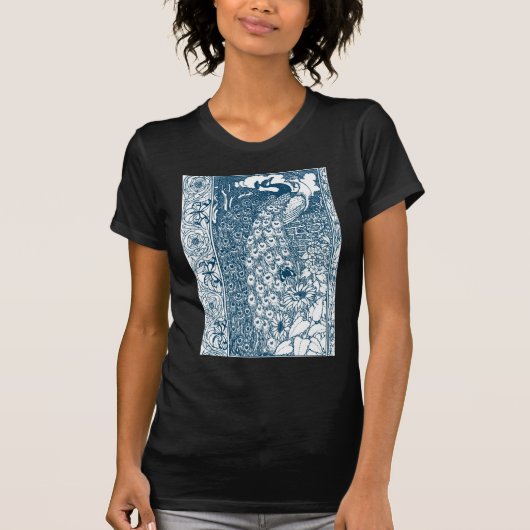 Art Nouveau Peacock T-Shirt (Vorderseite)