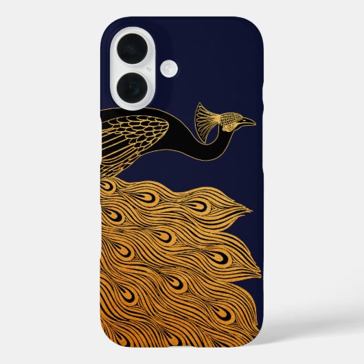 Art Nouveau Peacock Will Bradley Case-Mate iPhone Hülle (Rückseite)