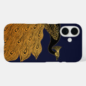 Art Nouveau Peacock Will Bradley Case-Mate iPhone Hülle (Rückseite (Horizontal))
