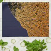 Art Nouveau Peacock Will Bradley Geschirrtuch (Gefaltet)