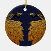 Art Nouveau Peacock Will Bradley Keramik Ornament (Vorne)