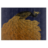 Art Nouveau Peacock Will Bradley Schneidebrett (Vorderseite)