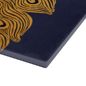 Art Nouveau Peacock Will Bradley Schneidebrett (Ecke)