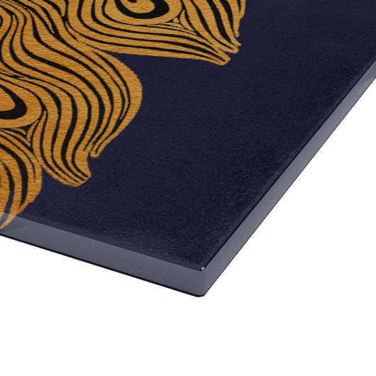 Art Nouveau Peacock Will Bradley Schneidebrett (Ecke)