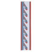 Art Nouveau Peacocks 14" X 72" Tischläufer (Vorderseite)