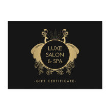 Art Nouveau Peacocks Gold/Black Geschenkgutschein